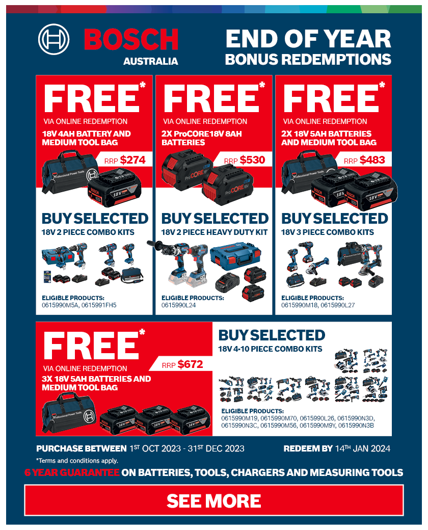 Bosch Blue End of Year Bonus 2023 Redemptions Promotion Closed