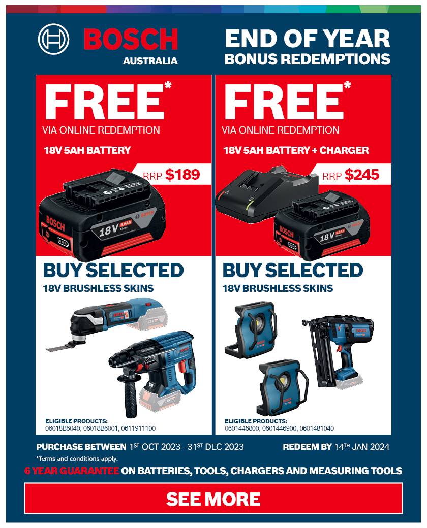 Bosch Blue End of Year Bonus 2023 Redemptions Promotion Closed