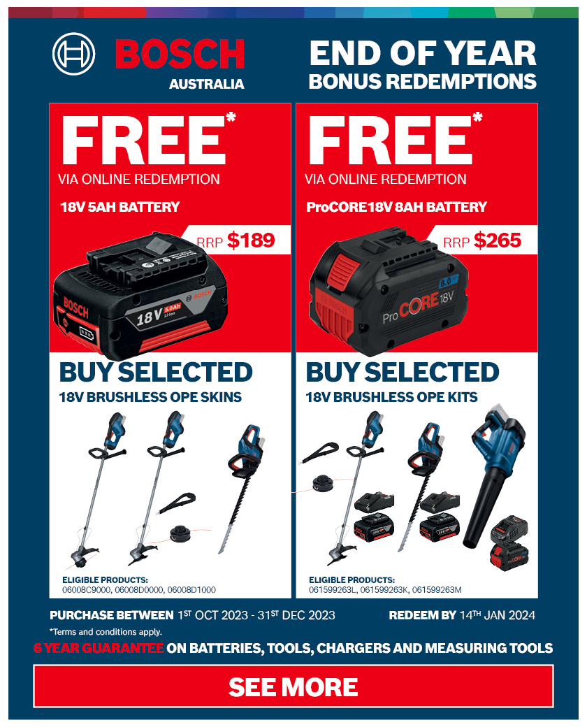 Bosch Blue End of Year Bonus 2023 Redemptions Promotion Closed