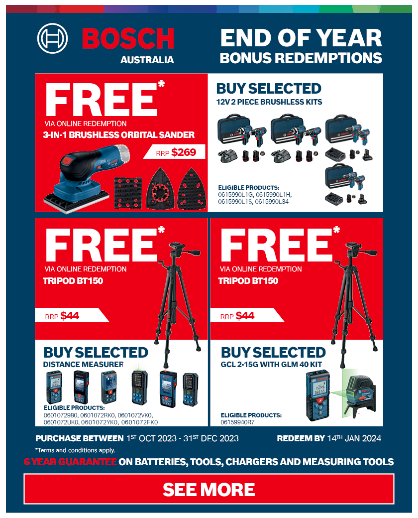 Bosch Blue End of Year Bonus 2023 Redemptions Promotion Closed