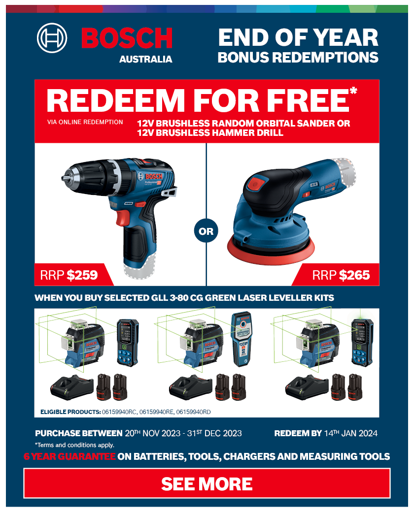 Bosch Blue End of Year Bonus 2023 Redemptions Promotion Closed