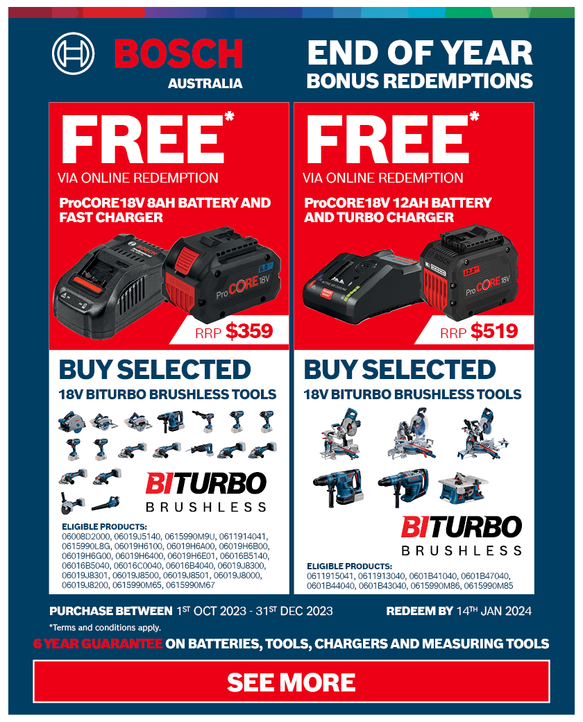 Bosch Blue End of Year Bonus 2023 Redemptions Promotion Closed